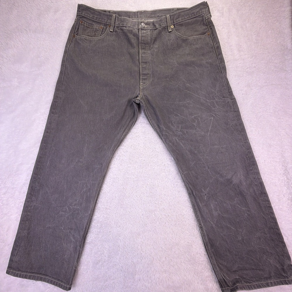 Levis 501XX‎ Jeans Mens 44x30 (42x28.5) Gray Wash Straight Fit Button Fly Y2K